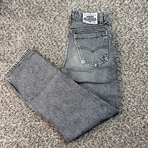 Vintage Levi's SilverTab Jeans 23x27 Gray USA Made Distressed Straight Leg 90s